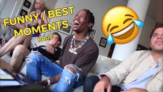 TRAVIS SCOTT FUNNY MOMENTS PART 1 [upl. by Enyawed]