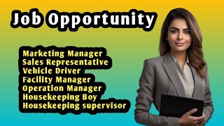 Marketing Manager Sales Representative Driver Housekeeping Jobs Facility Manager Direct Jobs [upl. by Annaujat]