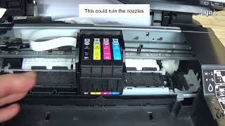 Simple way to clean the Epson printhead nozzles with a damp cloth [upl. by Nylodnewg762]