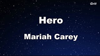 Hero  Mariah Carey Karaoke 【No Guide Melody】 Instrumental [upl. by Roberto172]