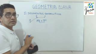 Geometria  2  Segmentos consecutivos colineares e adjacentes [upl. by Ilegna]