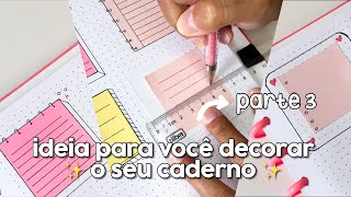 IDEIAS PARA DECORAR O SEU CADERNO  parte 3  notas banner ✨ [upl. by Shanda733]