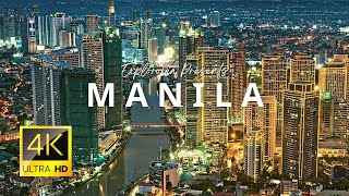 Manila Philippines 🇵🇭 in 4K ULTRA HD 60FPS by Drone [upl. by Enylhsa]