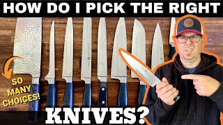 KITCHEN KNIVES 101 How to Pick Out Kitchen Knives What Knife Do You REALLY Need [upl. by Leontina113]