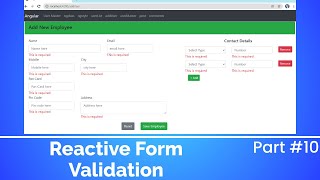 Reactive form validations Angular  angular tutorial [upl. by Greene]