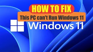 How to Fix This PC cant Run Windows 11 While Booting Computer technology [upl. by Atiuqrahs554]