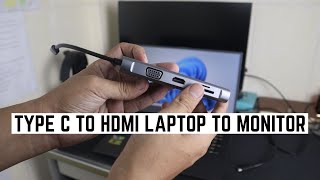 Connect USB Type C to HDMI Laptop to Monitor [upl. by Ayet]