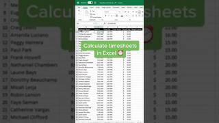 Master Timesheet Calculations in Excel ⏰🧮 excel excelformulas exceltutorial excellife [upl. by Zetrauq]