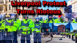 Liverpool protest turns riotous [upl. by Greenlee]