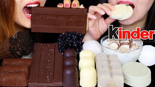 ASMR DARK VS WHITE CHOCOLATE MINI MARSHMALLOWS POPPING BOBA MINI ICE CREAM BITE FERRERO CEREAL먹방 [upl. by Irik]