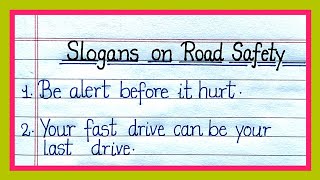 Slogans on road safety rules  road safety rules slogans  road safety rules slogan in english [upl. by Dode129]