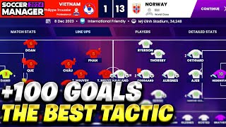 SM24 BEST TACTICS ⚽️100 GOALS🤩 SOCCER MANAGER 2024 BEST TACTIC [upl. by Aisatana]