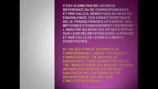 Léquivalence sémantique dans traduction [upl. by Ahsilad]