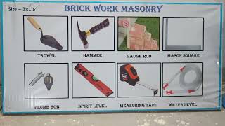 Required tools for brick work masonry [upl. by Aleahs]