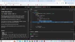 Leetcode 1140 Stone Game II game theory [upl. by Cathee]