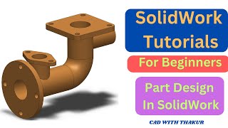 Pipe with flange design in solidworks  SolidWork Tutorial  Mechanical Engineer cad autocad [upl. by Sixela]