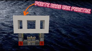 Comment FAIRE une PORTE dans une FENETRE 114 10  Tuto Redstone FR [upl. by Marjy]