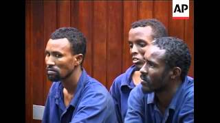 Seven Somali pirates arraigned in court [upl. by Namlaz]