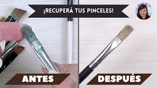 Cómo recuperar pinceles estropeados con pintura acrílica  Parte 1 [upl. by Secnirp]