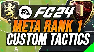 FC 24  Best META RANK 1 Custom Tactics amp Instrucitons Full Tactics amp Formations [upl. by Rosena]