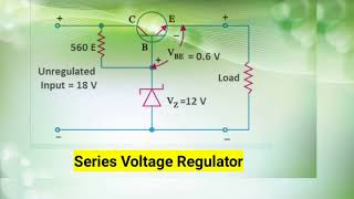 voltage regulator circuit using zener diode and transistor  Design and calculation  part 1 [upl. by Liu]