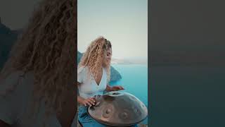 Symphony of the Sea 🩵🌊 shorts meditationmusic handpan greece [upl. by Reeva]