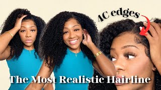 AFFORDABLE KINKY CURLY WIG WITH REALISTIC KINKY EDGES FOR BEGINNERS  FT BEAUTY FOREVER HAIR [upl. by Coleen]