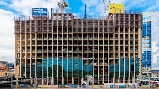 Timelapse video of UniSAs Health Innovation Building 2016 [upl. by Lajes]