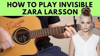 How To Play Invisible – Zara Larsson Guitar Tutorial w Chords From The Netflix Film Klaus [upl. by Alahc]