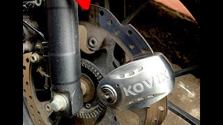 KOVIX KNX 1514mm Alarm motorcycle disc lock overview [upl. by Attelahs546]