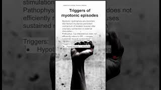 Triggers of myotonic episodes [upl. by Annagroeg]