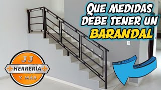 Que MEDIDAS Debe Tener Un BARANDAL [upl. by Ahsienod]