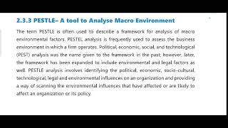 PESTLE ANALYSIS  CHAPTER 2  CA INTER  STRATEGIC MANAGEMENT  IN TANGLISHTAMIL [upl. by Eiramlehcar]