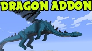 MCPE DRAGON ADDON DRAGON ADDON and BEHAVIOR PACK  Minecraft Pocket Edition DRAGON Addons [upl. by Anirahs]