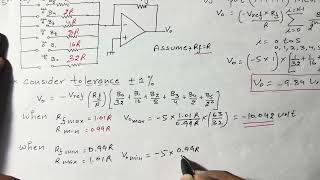 STLD  Lec124  Disadvantage of Weighted Resistor Digital to Analog Converter with Example [upl. by Aerdnek]