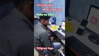 YouTube logo whatsApp logo teligram logo make ms paint [upl. by Harms308]