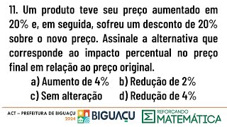 11 PREFEITURA DE BIGUAÃ‡U  IESES  NÃVEL SUPERIOR  MATEMÃTICA PROCESSO SELETIVO 2025 [upl. by Dray344]