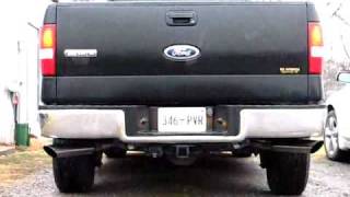 2004 Ford F150 XLT Triton 46 V8 true dual exhuast using 40 series Flowmasters [upl. by Beaver157]