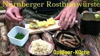 NUERNBERGER ROSTBRATWUERSTE MIT SAUERKRAUT UND KARTOFFELBREI [upl. by Mackoff728]