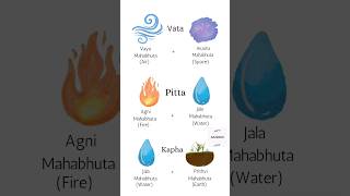 Tridosha and Panchamahabhut Vata Space  Air 🌌🌬️Pitta Fire  Water 🔥💧Kapha Earth  Water 🌎💧 [upl. by Notsla91]