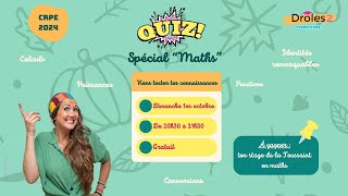 CRPE  GRAND QUIZ DE MATHS [upl. by Adnavoj]