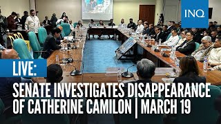 LIVE Senate investigates disappearance of beauty queen Catherine Camilon  March 19 [upl. by Elvia]