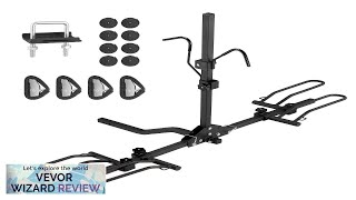 VEVOR 2Bike Rack Hitch Mount Folding Carrier Car Truck SUV 125quot2quot Receiver Review [upl. by Creight]