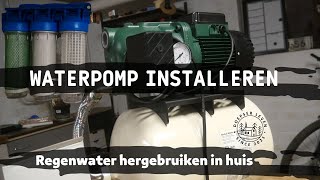 Regenwaterpomp installeren op WC en Wasmachine regenwater recuperatie [upl. by Aseeram146]