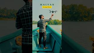 Malvan 😍 Devbagh Beach 🏖️🌊 Drone shots beach malvan drone djiair3s travel trending [upl. by Gelman430]