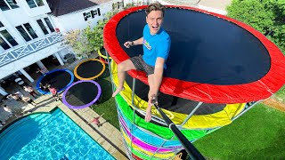 I Built the Worlds Tallest Trampoline Tower [upl. by Nunciata]