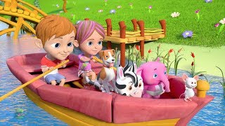 Row Row Row Your Boat  Nursery Rhymes and Kids Songs  Cartoons for Babies by Little Treehouse [upl. by Nnaeerb349]