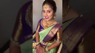 baridal look sarees with blouse work and stitched only youtubeshorts viralvideo subscribe [upl. by Edison]