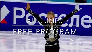 Russian test skates Veronika Zhilina 2023  all jumps free skate [upl. by Shoifet607]