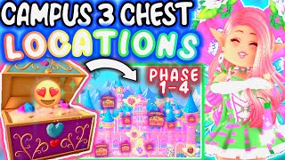 EVERY CHEST LOCATION IN CAMPUS 3 PHASE 14 REVEALED ROBLOX Royale High Campus 3 Secrets [upl. by Cassandra928]